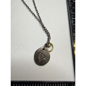 ZILPADA Sterling Silver Talisman Pendant Necklace Handcrafted Geometric Symbol